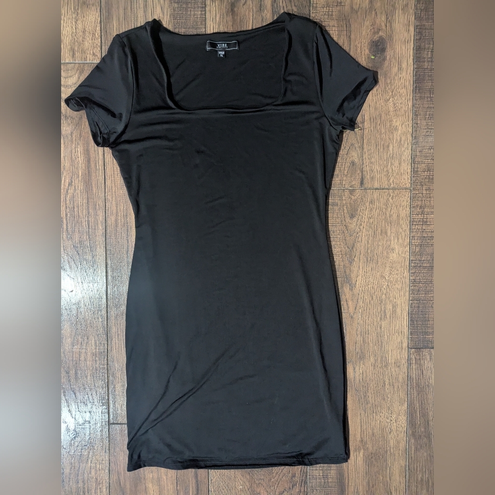 VIBE Sportswear Women's Black Classic Mini Dress Size XL Active Stretch Comfort